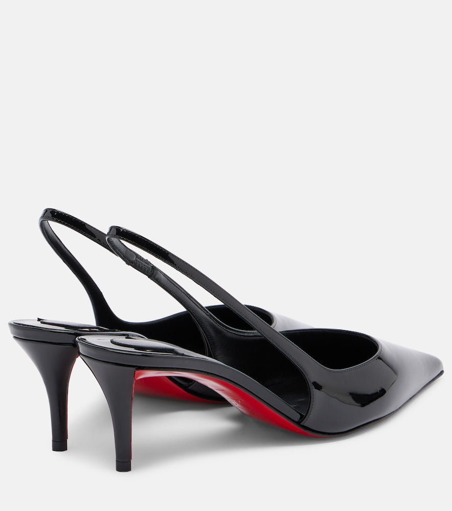 Black Christian Louboutin Miss Z 60 patent leather slingback pumps - Mid Heel Pumps