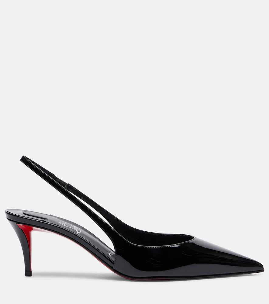 Black Christian Louboutin Miss Z 60 patent leather slingback pumps - Mid Heel Pumps