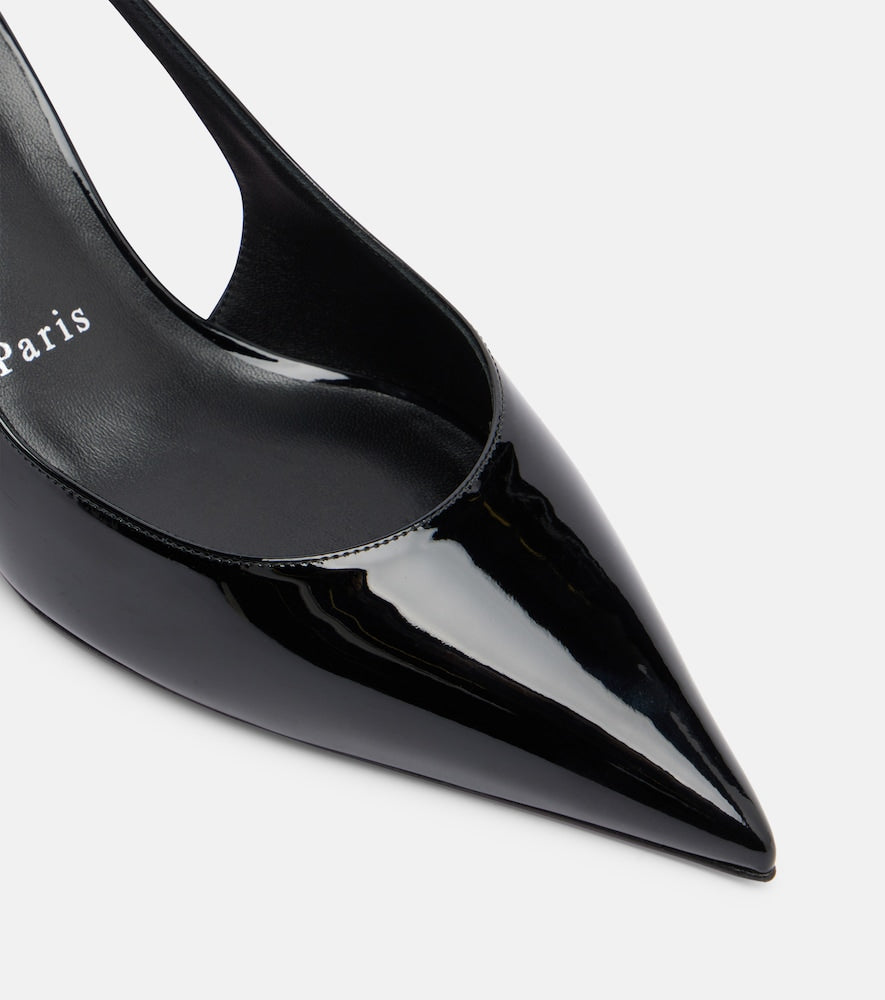 Black Christian Louboutin Miss Z 60 patent leather slingback pumps - Mid Heel Pumps