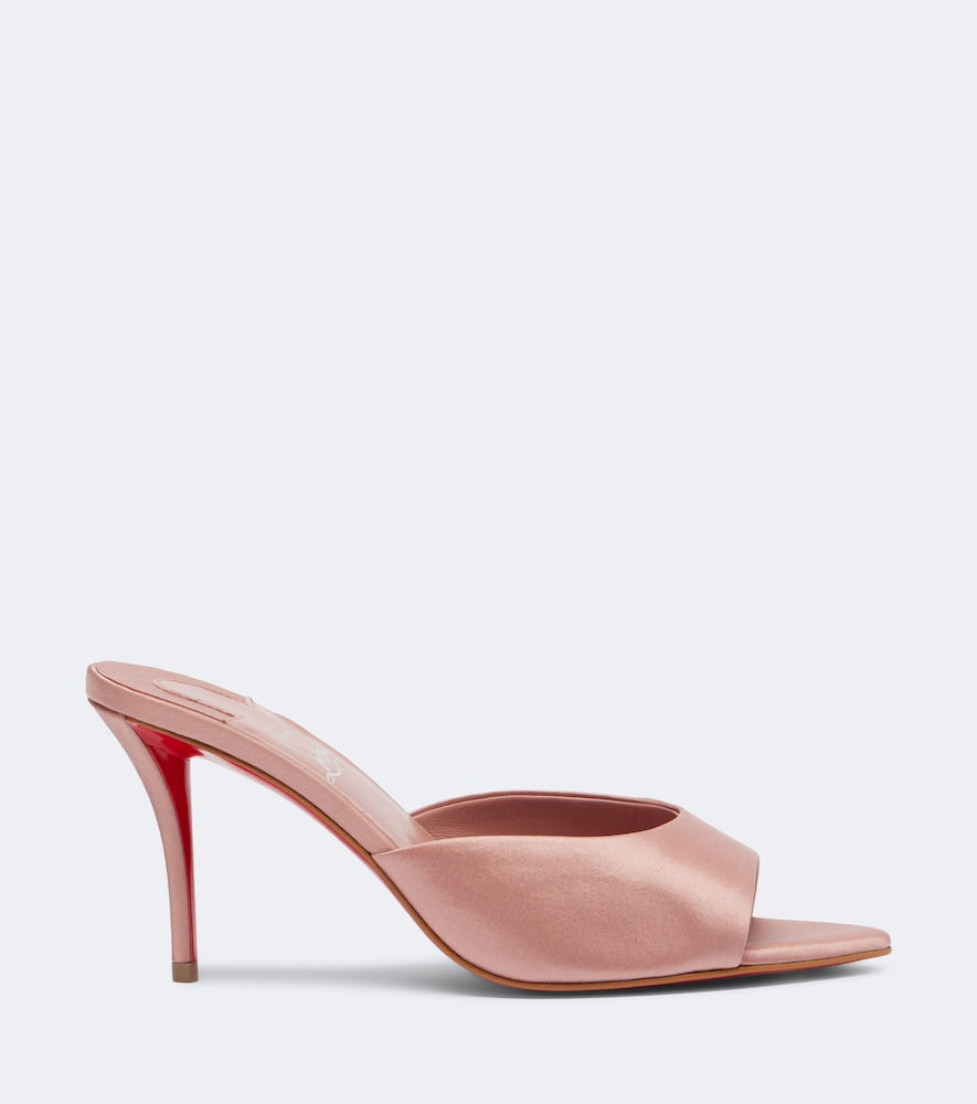Christian Louboutin Miss Z 80 crepe satin mules - Pink Heeled Sandals