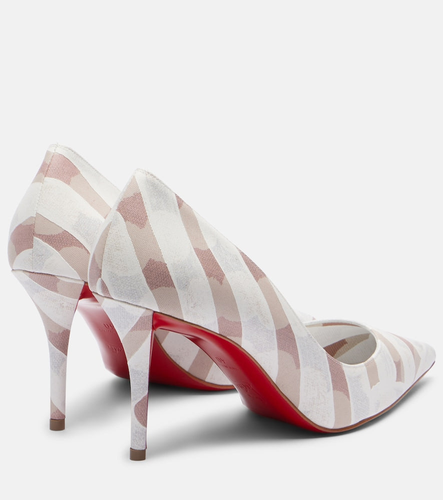 Christian Louboutin Miss Z 80 printed pumps - White Mid Heel Pumps
