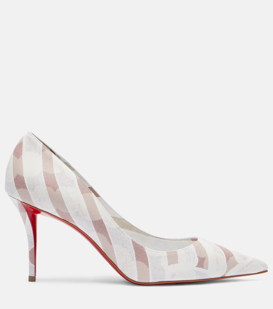 Christian Louboutin Miss Z 80 printed pumps - White Mid Heel Pumps