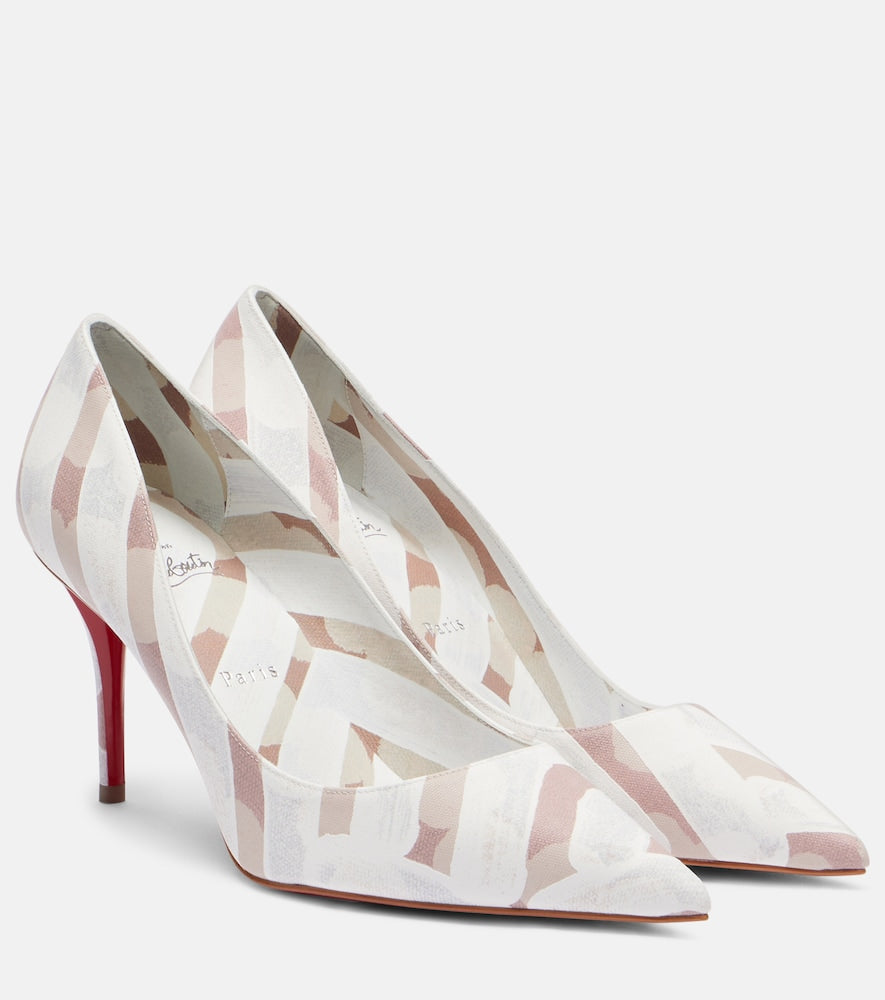 Christian Louboutin Miss Z 80 printed pumps - White Mid Heel Pumps