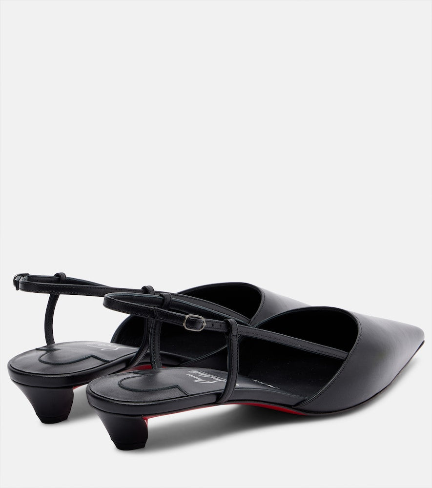 Christian Louboutin Miss Z Slingina 25 slingback pumps - Black Ballerina Flats