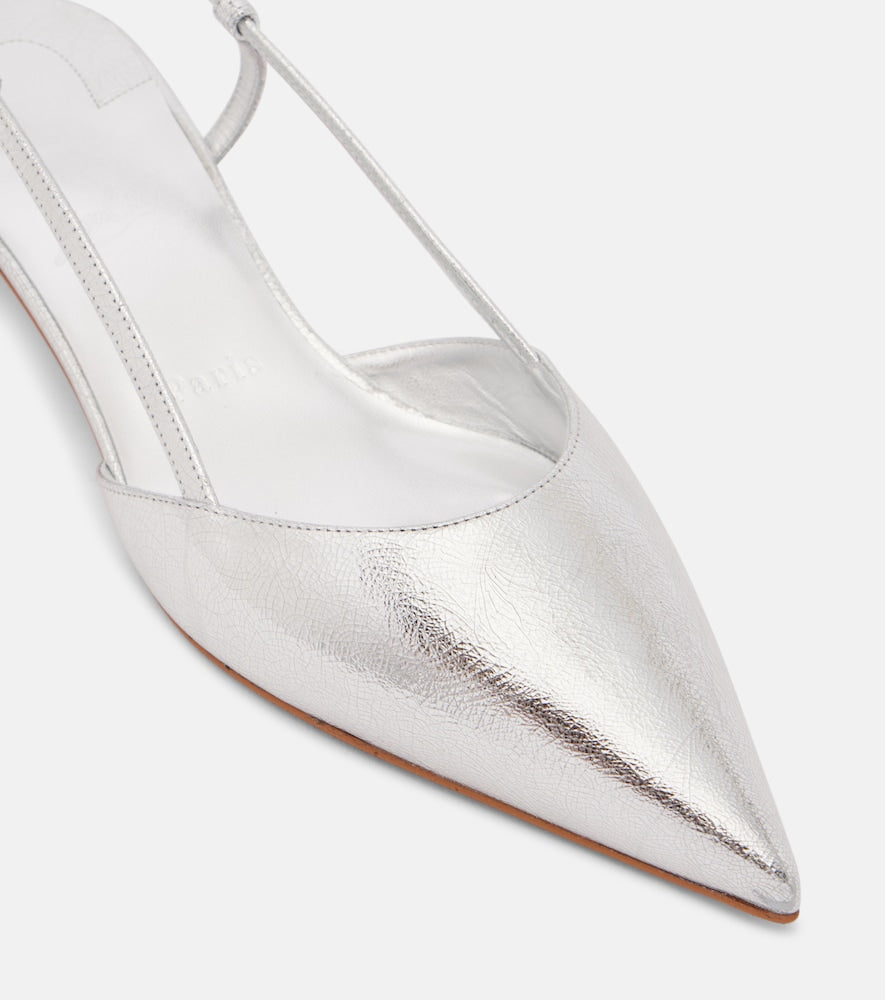 Christian Louboutin Miss Z Slingina 25 slingback pumps in Silver - Ballerina Flats