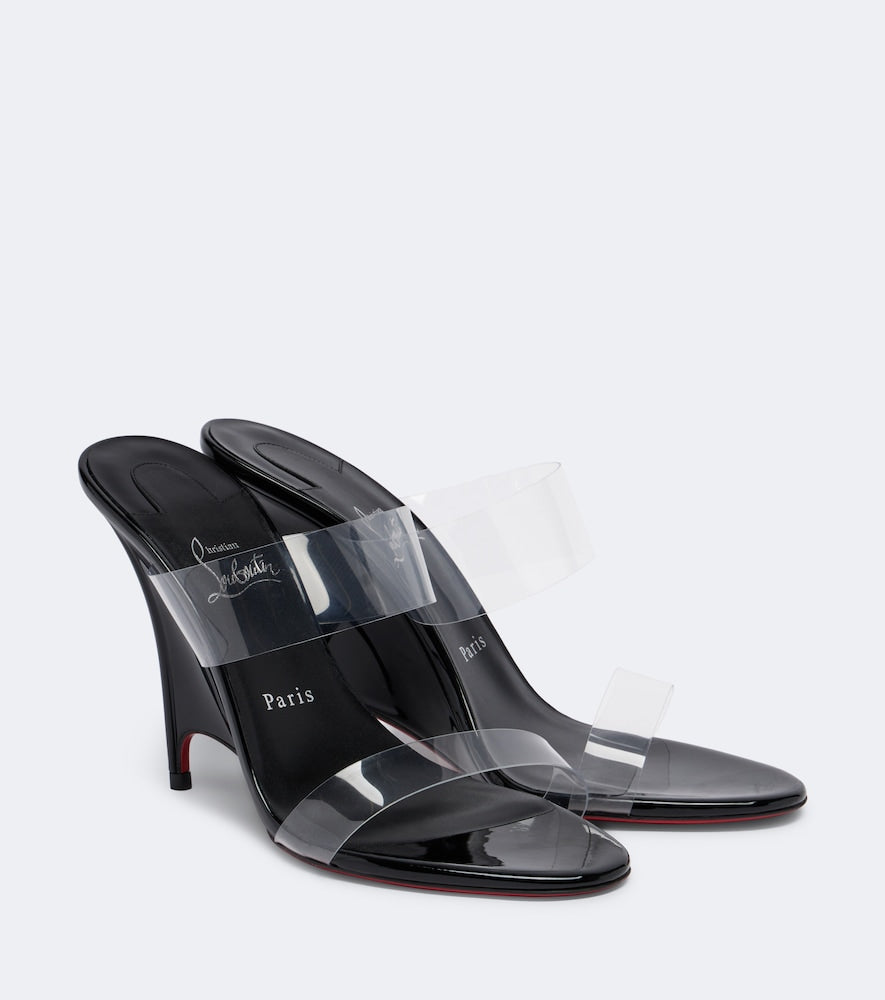 Black Christian Louboutin Miss Z TPU wedge sandals - High Heels