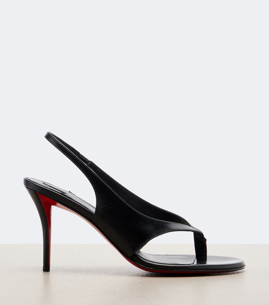Christian Louboutin Miss Z leather thong sandals - Black Thong Sandals
