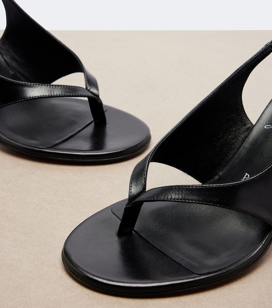 Christian Louboutin Miss Z leather thong sandals - Black Thong Sandals