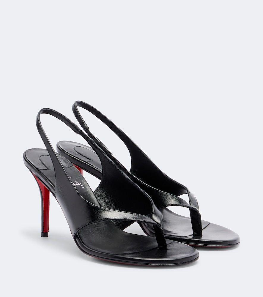 Christian Louboutin Miss Z leather thong sandals - Black Thong Sandals