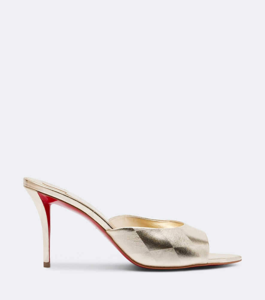 Christian Louboutin Miss Z metallic leather mules (Gold) - Heeled Sandals