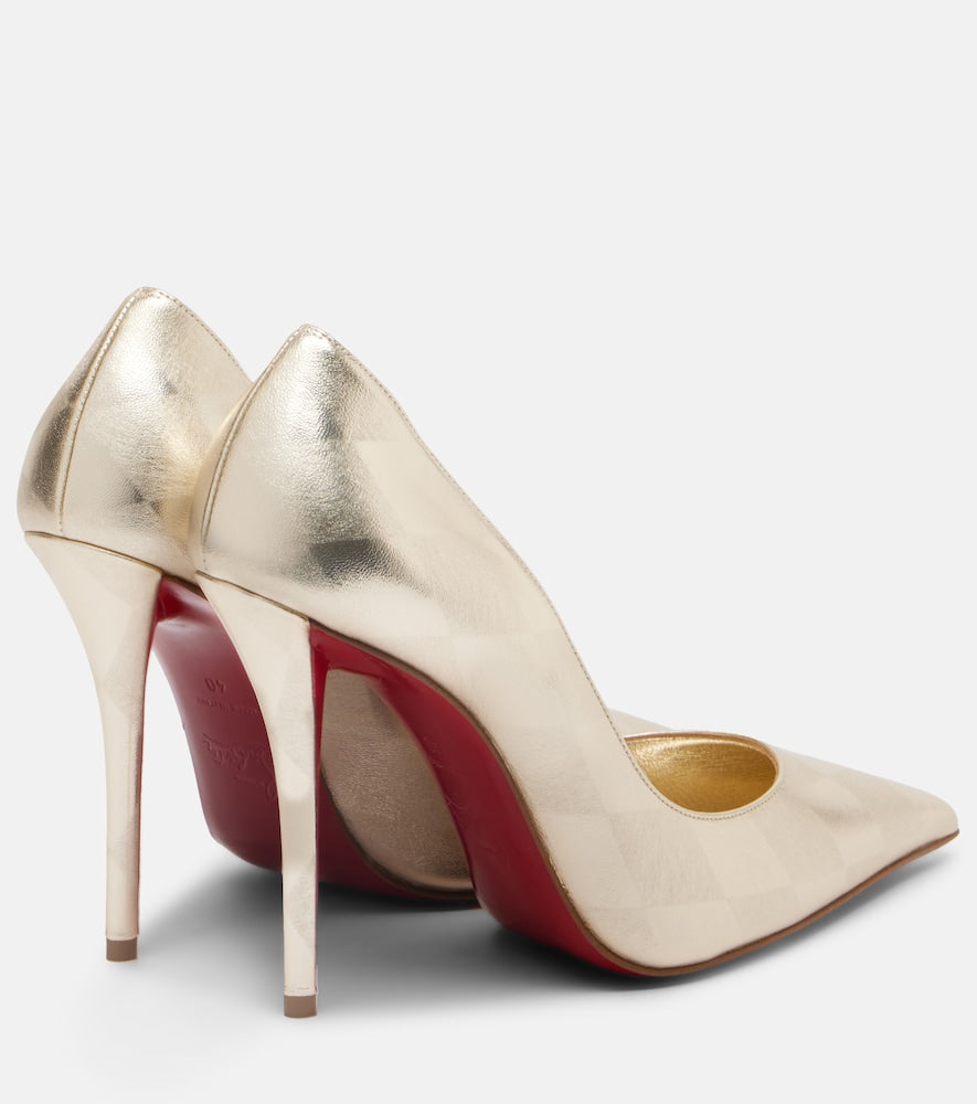 Gold Christian Louboutin Miss Z metallic leather pumps - High-Heel Pumps