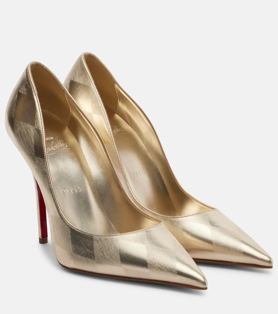 Gold Christian Louboutin Miss Z metallic leather pumps - High-Heel Pumps