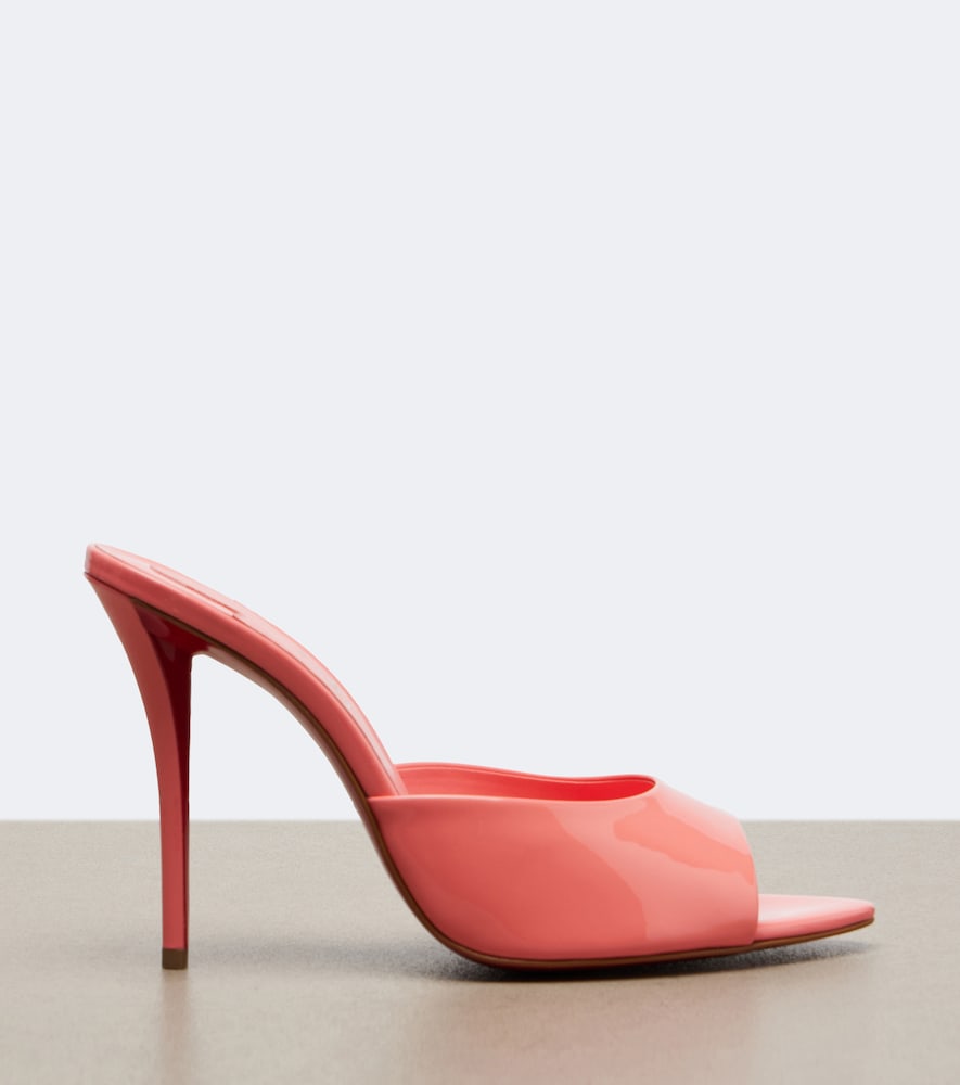 Pink Christian Louboutin Miss Z patent leather mules - High-Heel Sandals