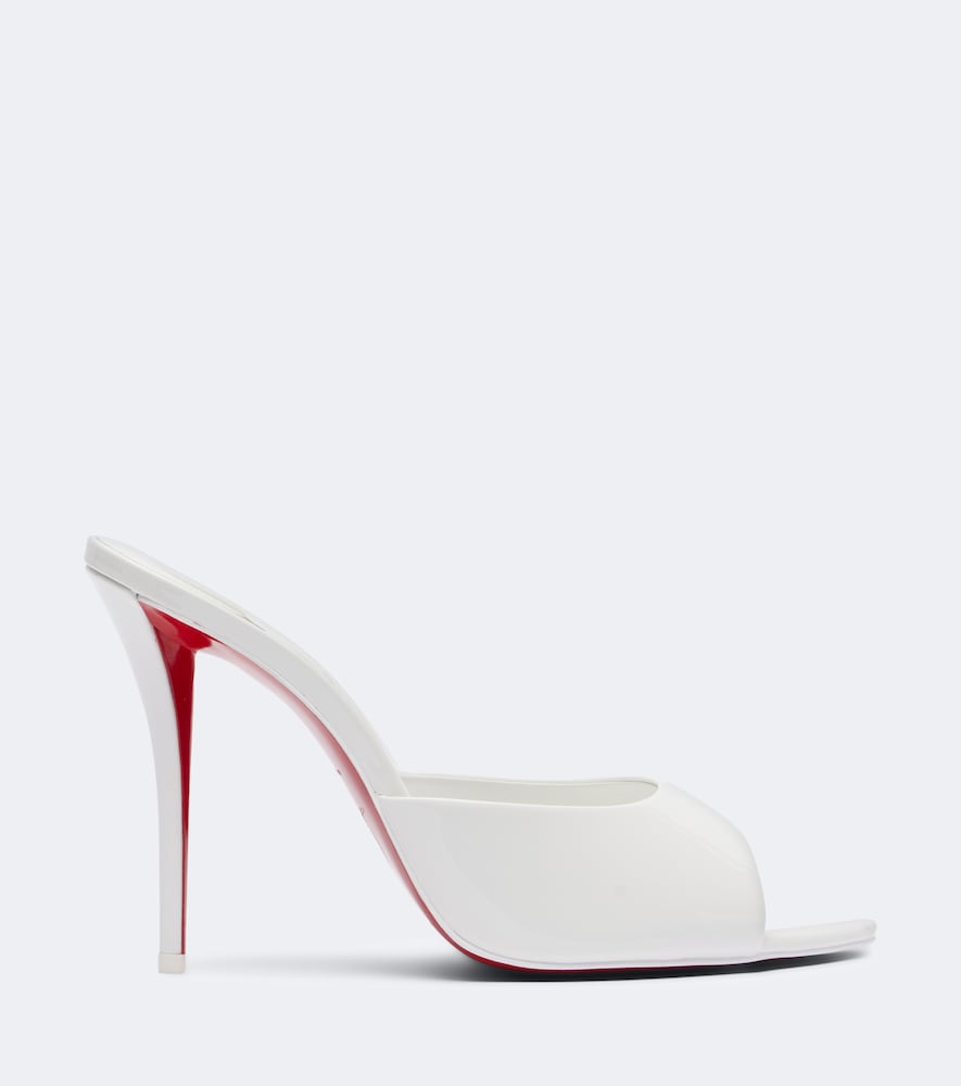 Christian Louboutin Miss Z patent leather mules (White) - Heeled Sandals