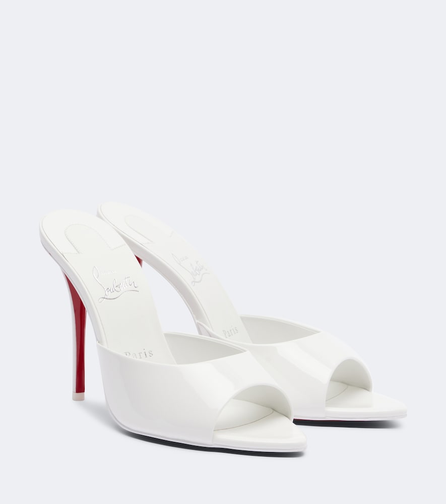 Christian Louboutin Miss Z patent leather mules (White) - Heeled Sandals