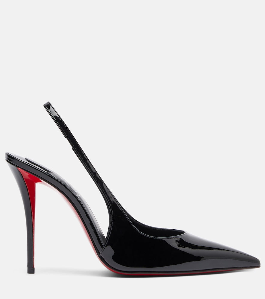 Black Christian Louboutin Miss Z patent leather slingback pumps - High-Heel Pumps