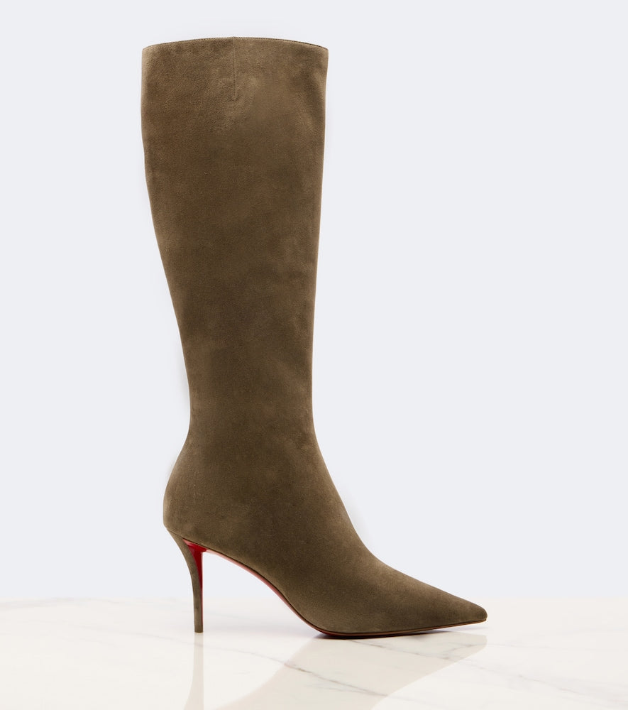 Christian Louboutin Miss Z suede knee-high boots - Beige Knee-high Boots