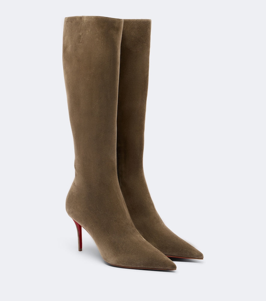 Christian Louboutin Miss Z suede knee-high boots - Beige Knee-high Boots