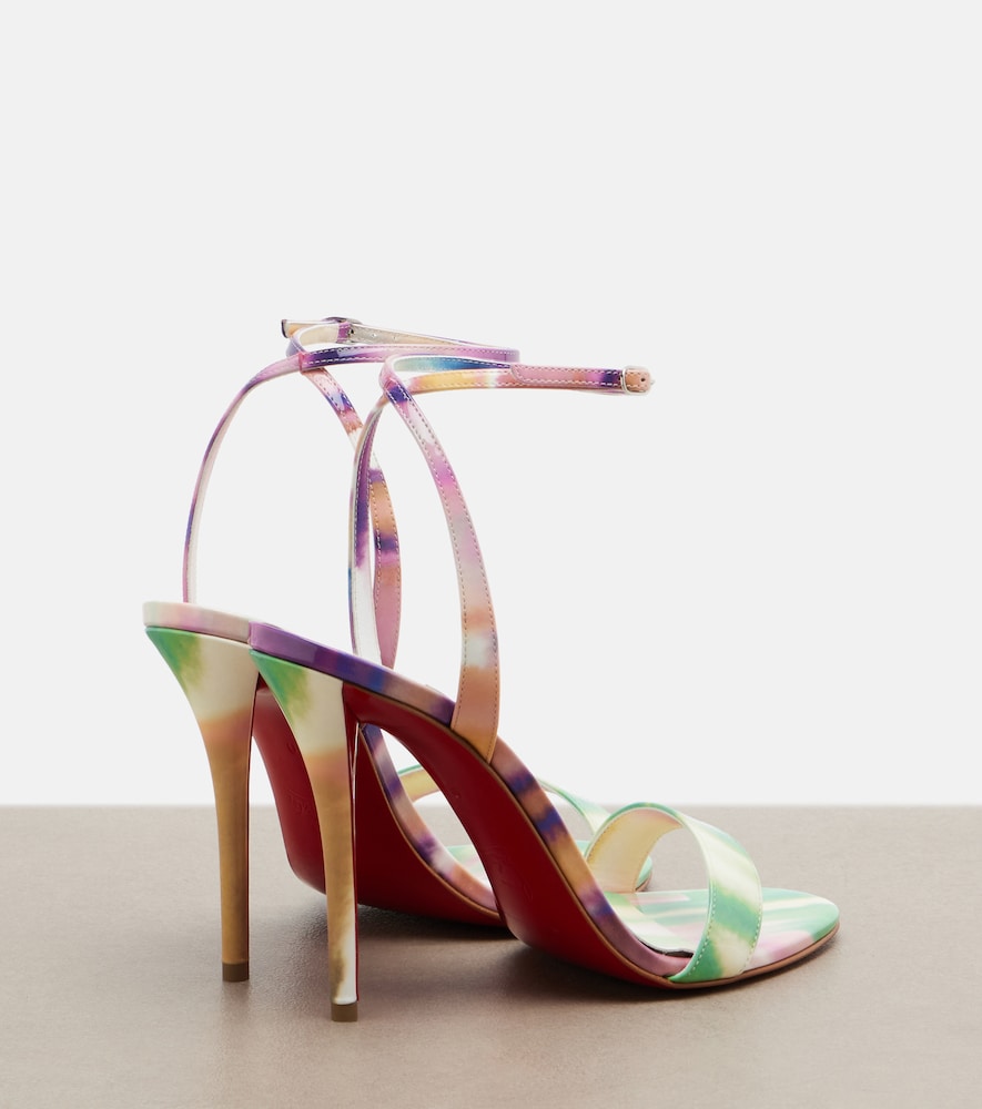 Christian Louboutin Miss Z tie dye patent leather sandals in Multicoloured - High Heels