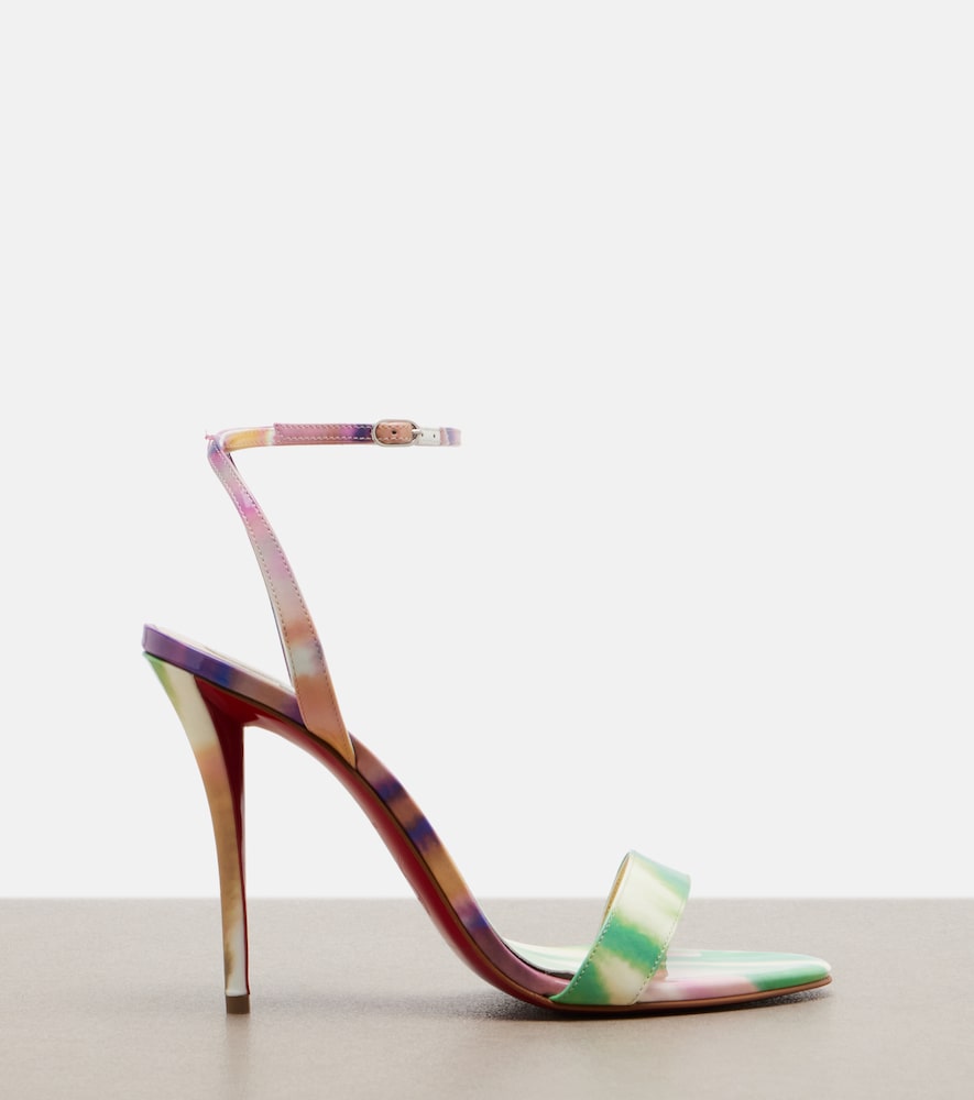 Christian Louboutin Miss Z tie dye patent leather sandals in Multicoloured - High Heels
