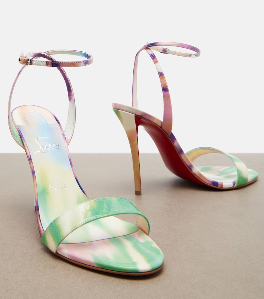 Christian Louboutin Miss Z tie dye patent leather sandals in Multicoloured - High Heels
