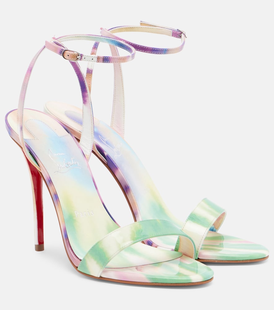 Christian Louboutin Miss Z tie dye patent leather sandals in Multicoloured - High Heels