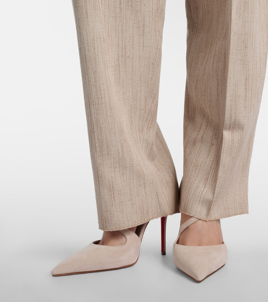 Christian Louboutin Miss Ziggyta 100 suede pumps (Beige) - High-Heel Pumps