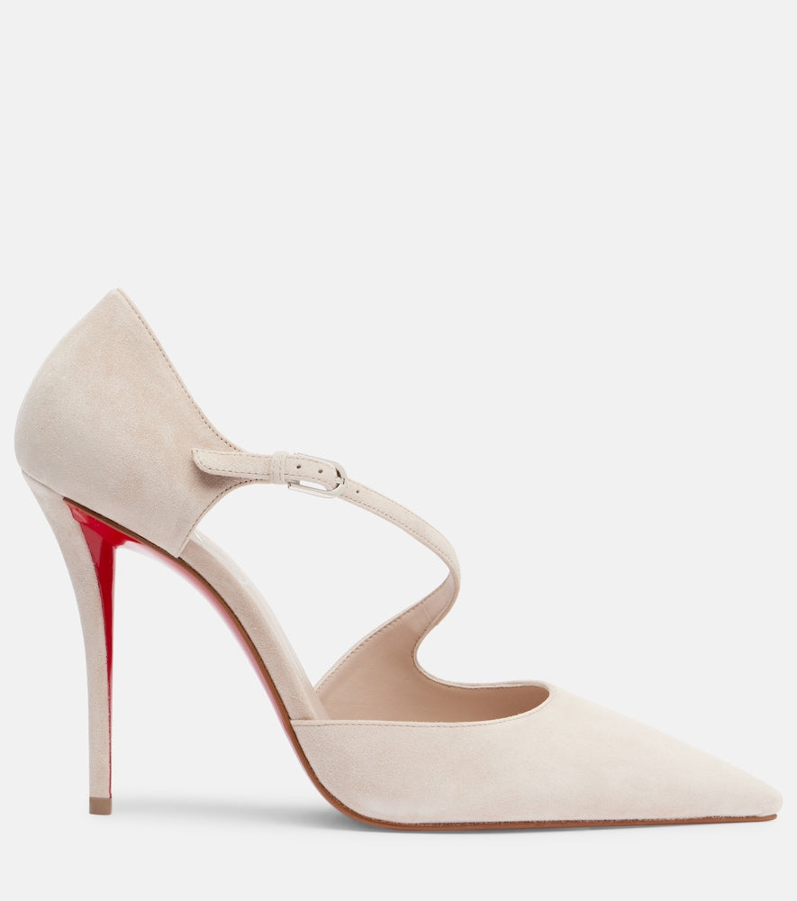 Christian Louboutin Miss Ziggyta 100 suede pumps (Beige) - High-Heel Pumps