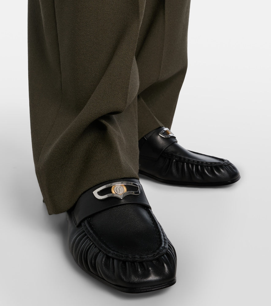 Christian Louboutin Mocallista leather penny loafers in Black - Loafers