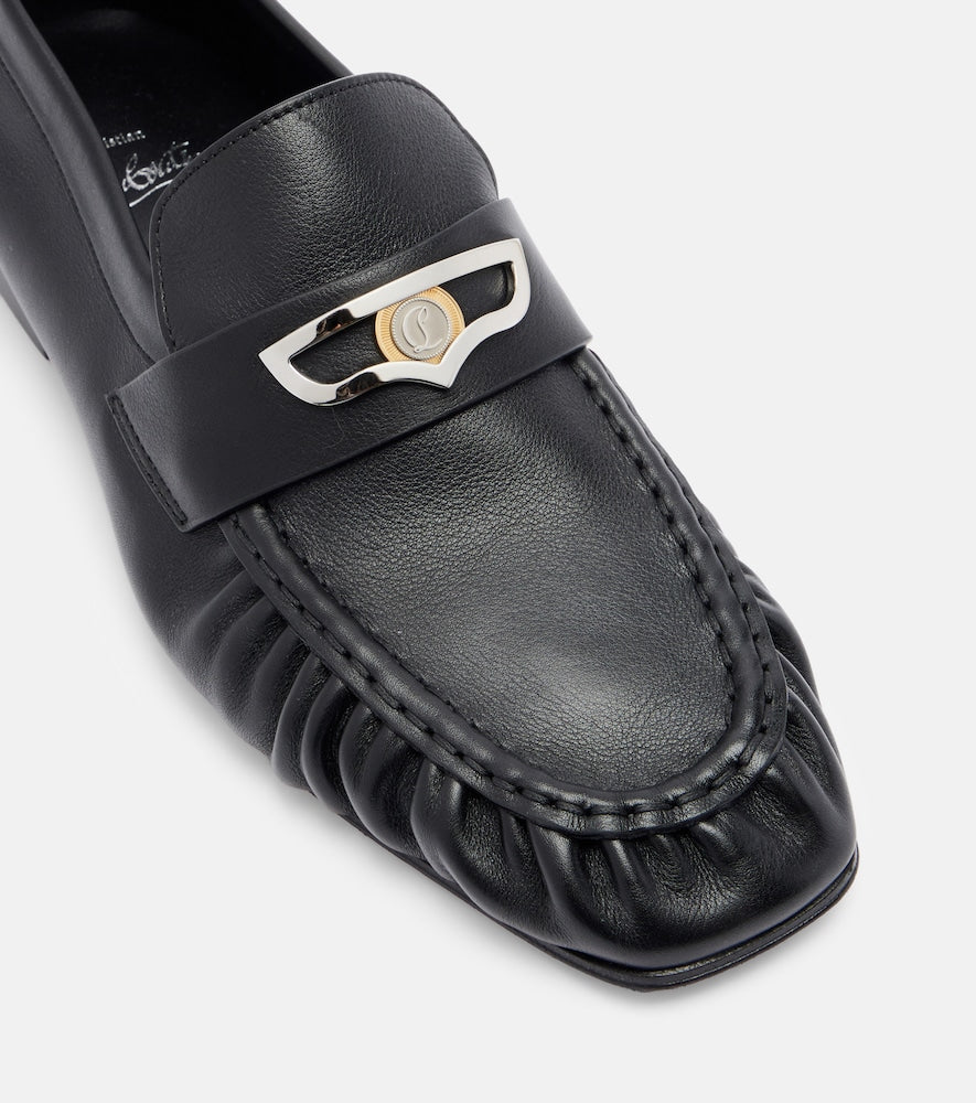 Christian Louboutin Mocallista leather penny loafers in Black - Loafers