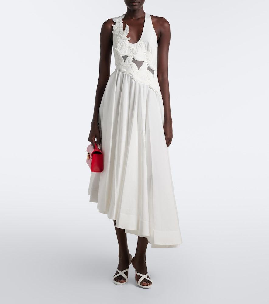 Christian Louboutin Mulazee Cross leather sandals (White) - Mid Heels