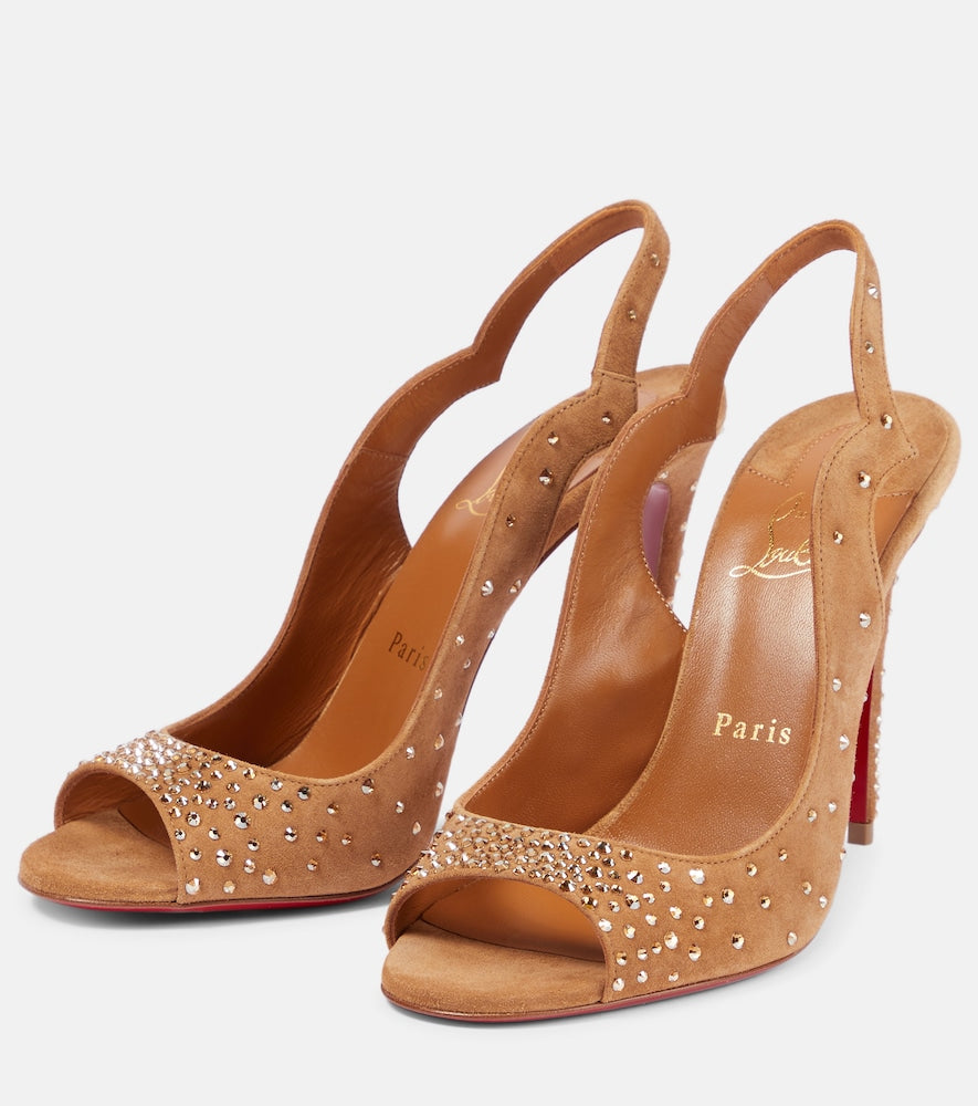 Christian Louboutin Nudes Degrachick suede sandals (Beige) - High-Heel Sandals