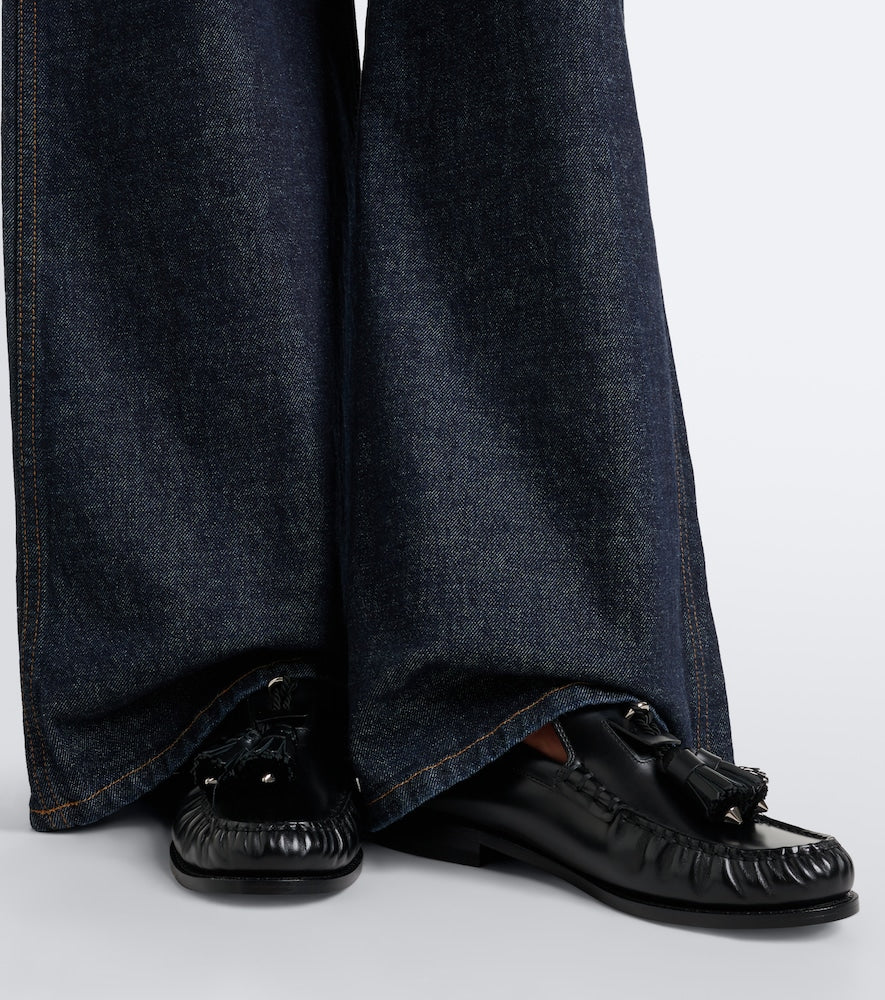 Black Christian Louboutin Rochelle leather loafers - Loafers