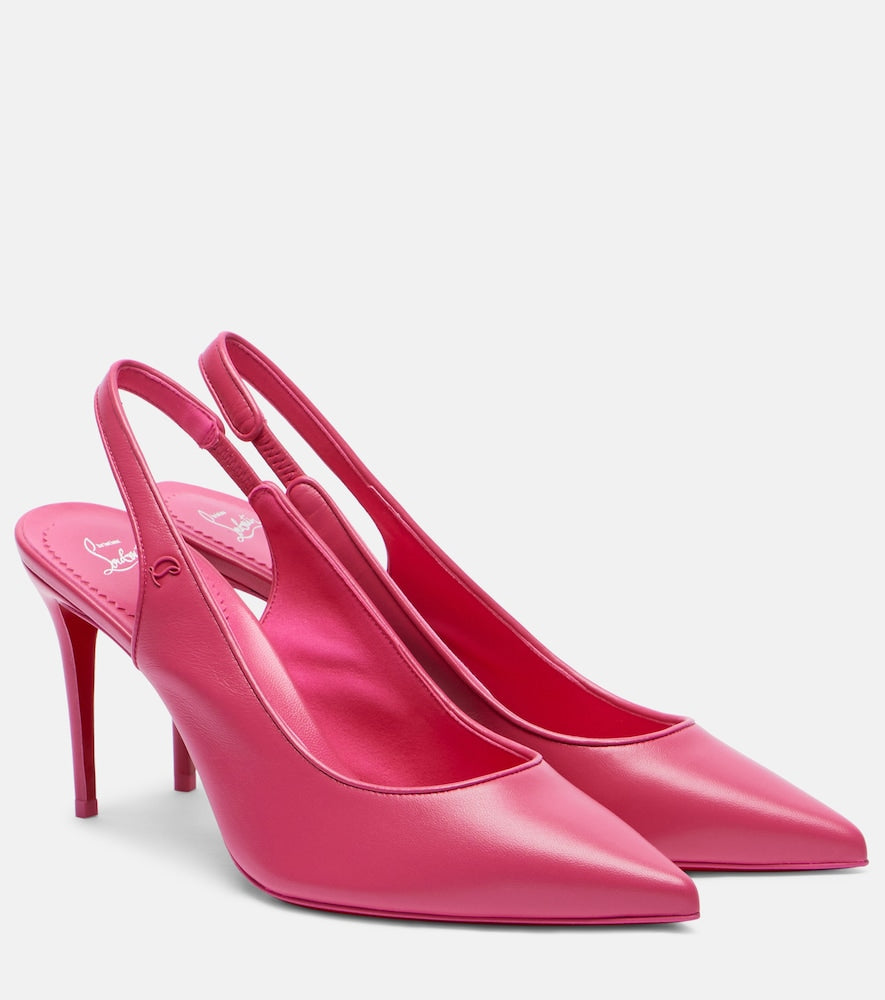 Christian Louboutin Sporty Kate 85 leather slingback pumps in Pink - High-Heel Pumps