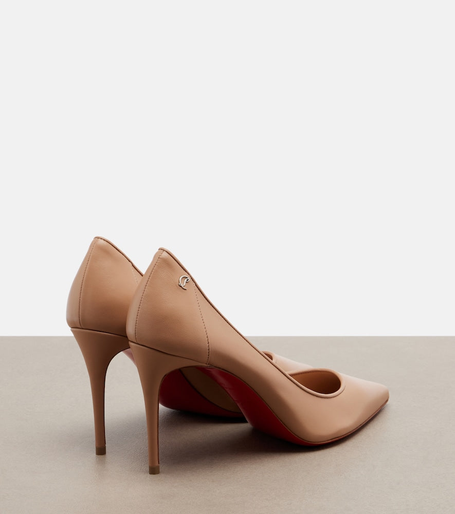Christian Louboutin Sporty Kate leather pumps (Beige) - Mid Heel Pumps