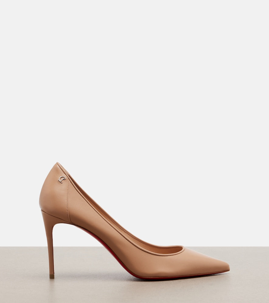 Christian Louboutin Sporty Kate leather pumps (Beige) - Mid Heel Pumps