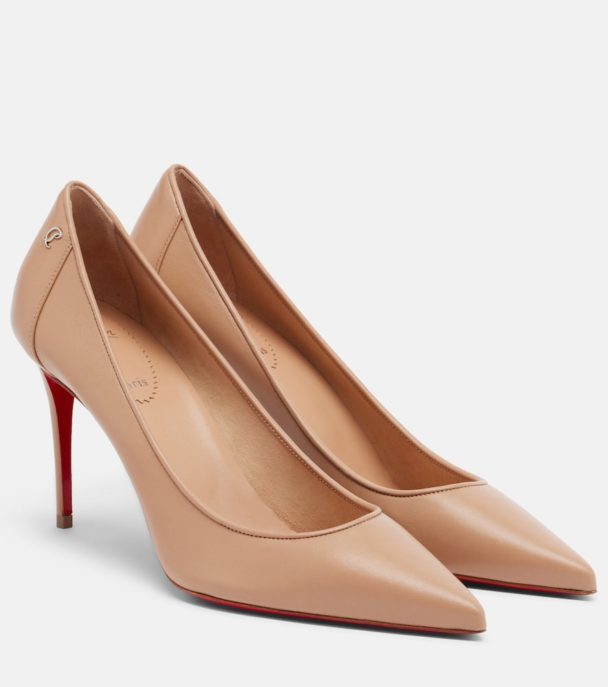 Christian Louboutin Sporty Kate leather pumps (Beige) - Mid Heel Pumps