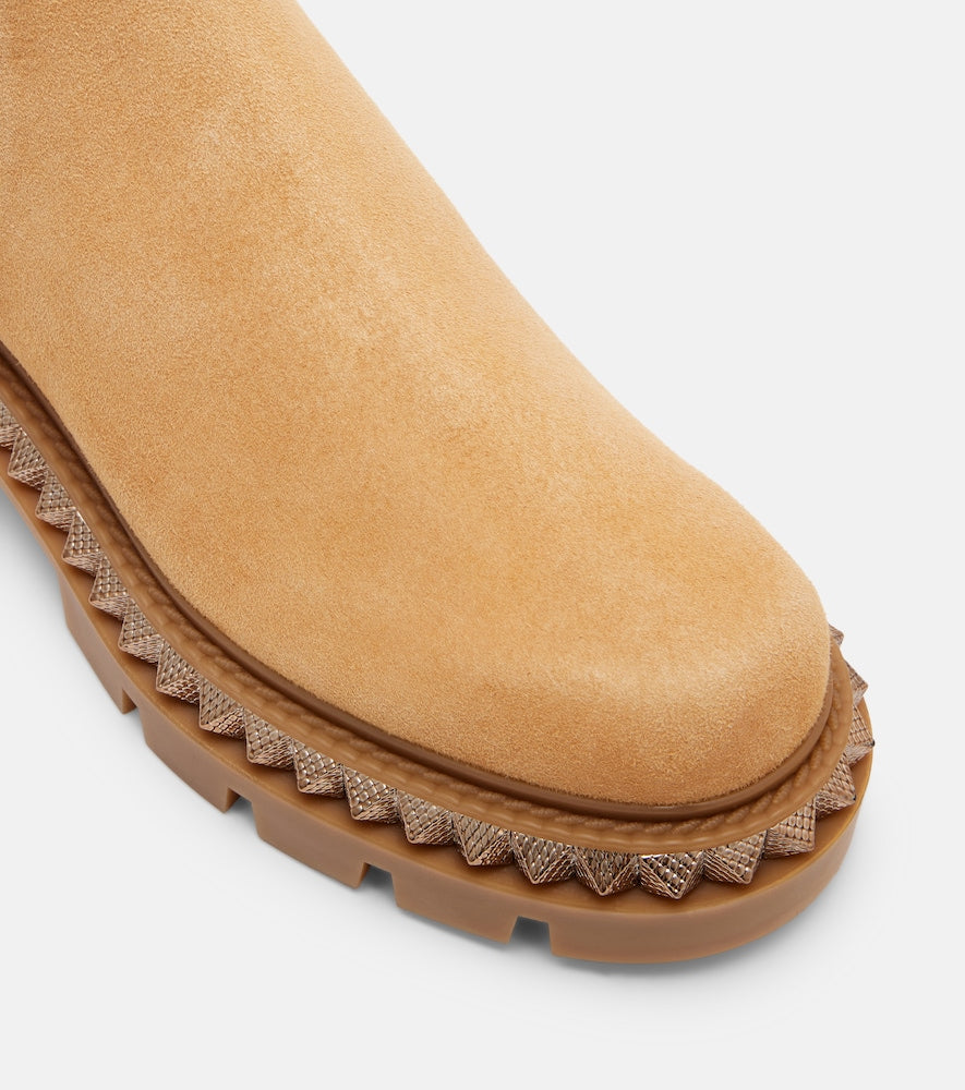 Christian Louboutin St Emilia studded leather Chelsea boots (Beige) - Flat Boots