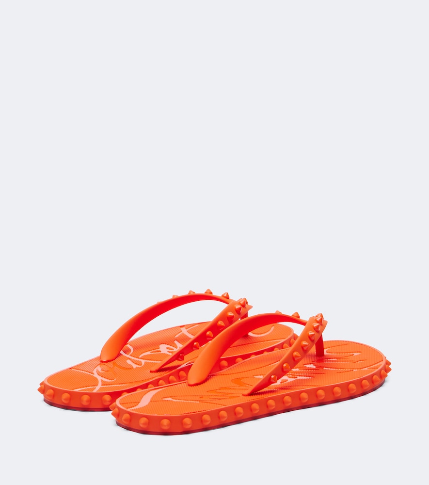 Christian Louboutin Super Loubi thong sandals (Orange) - Flat Sandals
