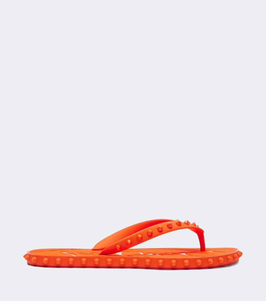 Christian Louboutin Super Loubi thong sandals (Orange) - Flat Sandals