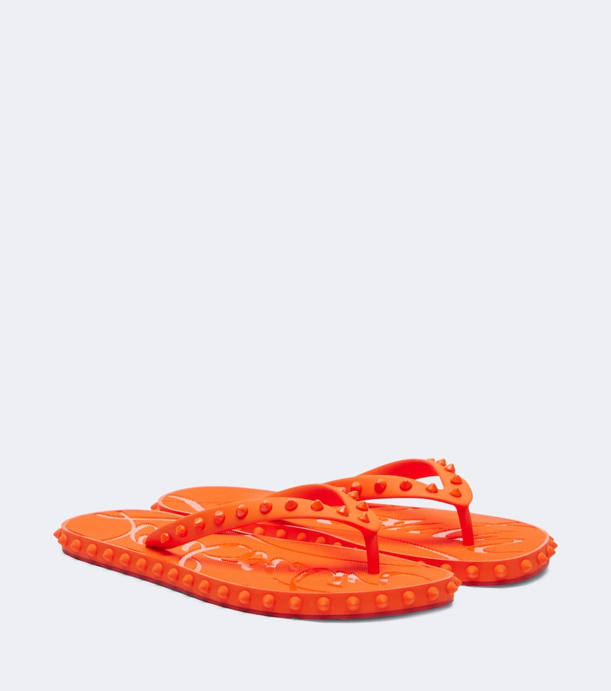 Christian Louboutin Super Loubi thong sandals (Orange) - Flat Sandals