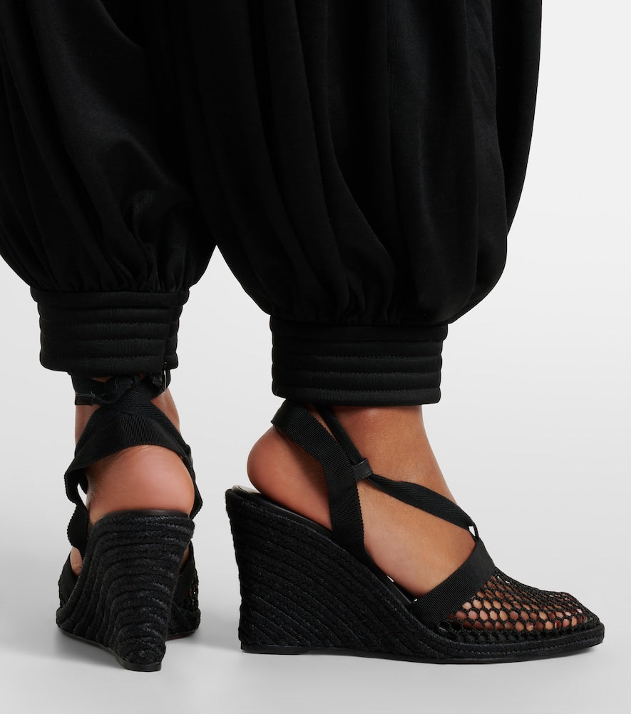Christian Louboutin Toleda espadrille wedges in Black - High Espadrilles