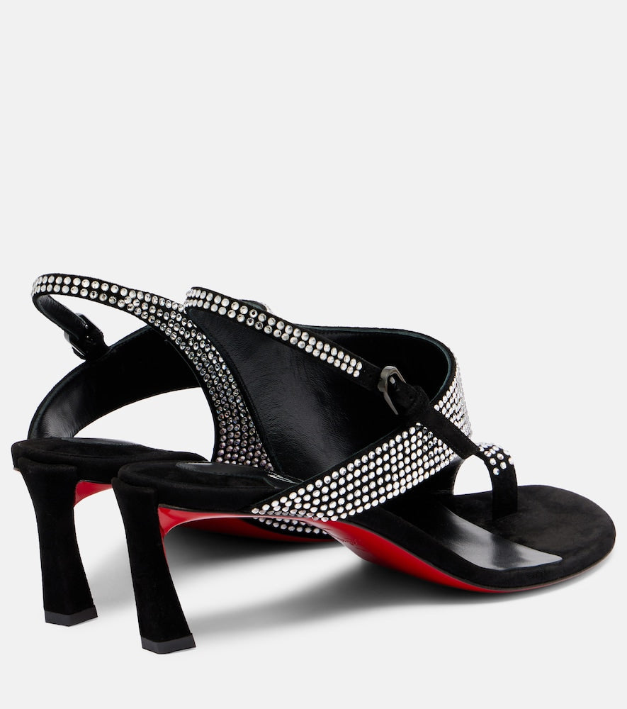 Christian Louboutin Viva Condora 55 suede sandals (Black) - Heeled Sandals