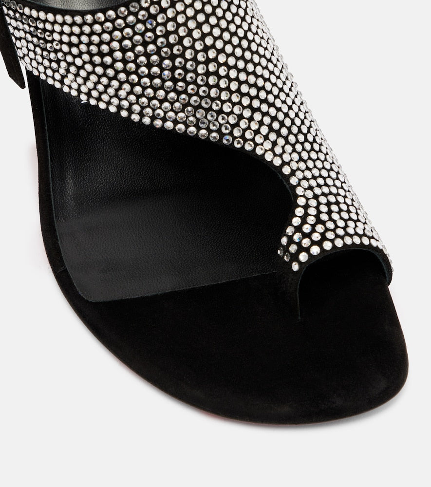 Christian Louboutin Viva Condora 55 suede sandals (Black) - Heeled Sandals