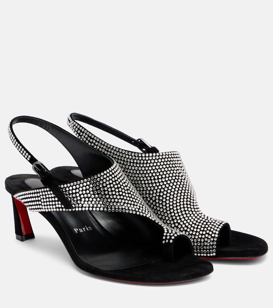 Christian Louboutin Viva Condora 55 suede sandals (Black) - Heeled Sandals