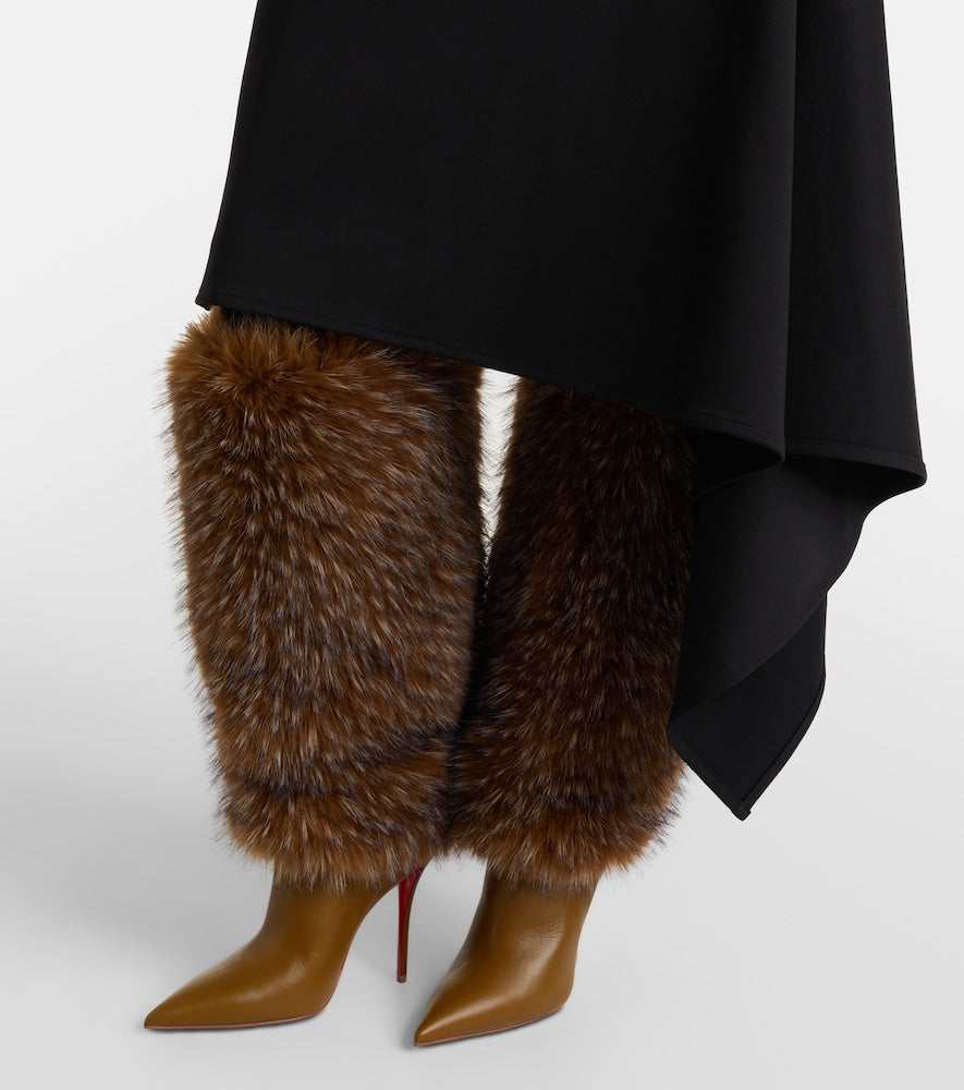 Metallic Christian Louboutin Yangzee 100 leather knee-high boots - Knee-high Boots