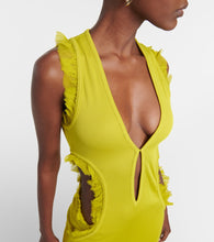 Christopher Esber Carina ruffled cutout midi dress