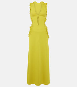 Christopher Esber Carina ruffled cutout midi dress