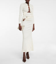Christopher Esber Distort cutout high-waisted midi skirt