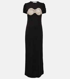 Christopher Esber Embellished jersey maxi dress